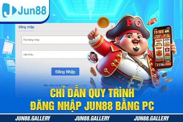 Chỉ dẫn quy trình đăng nhập JUN88 bằng PC